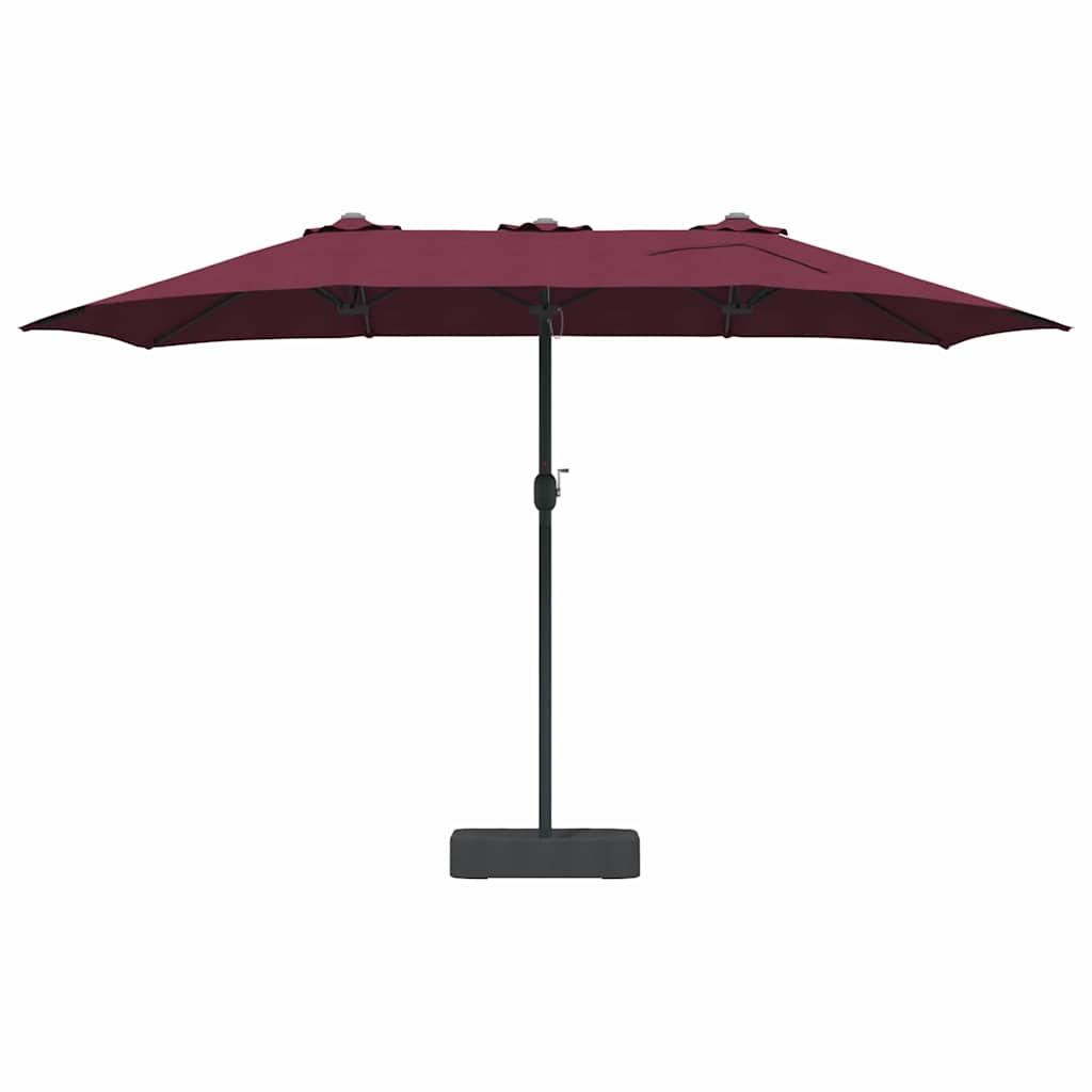 vidaXL Garden Parasol Bordeaux Red 385 x 209 x 244 cm 4