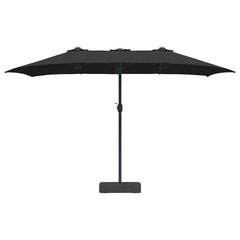 vidaXL Garden Parasol Black 385 x 209 x 244 cm Polyester and Steel 4