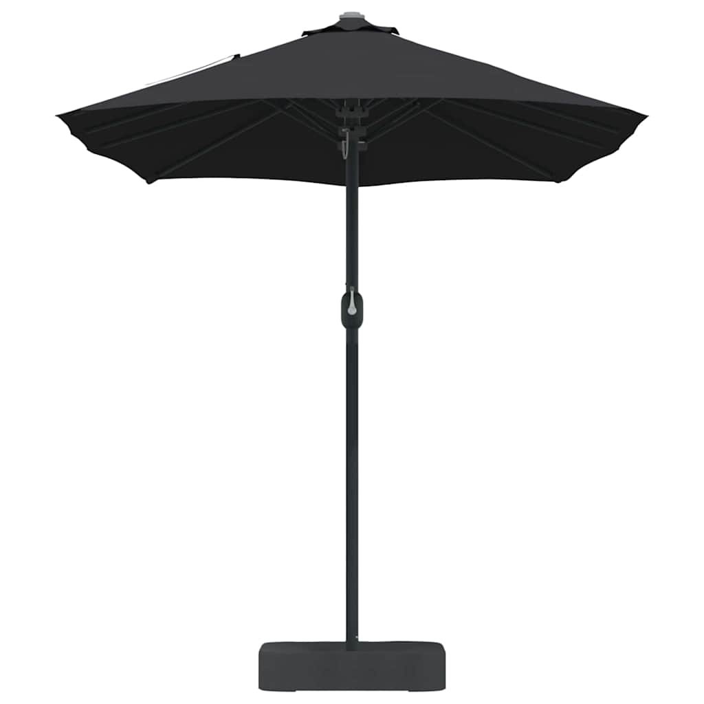 vidaXL Garden Parasol Black 385 x 209 x 244 cm Polyester and Steel 5
