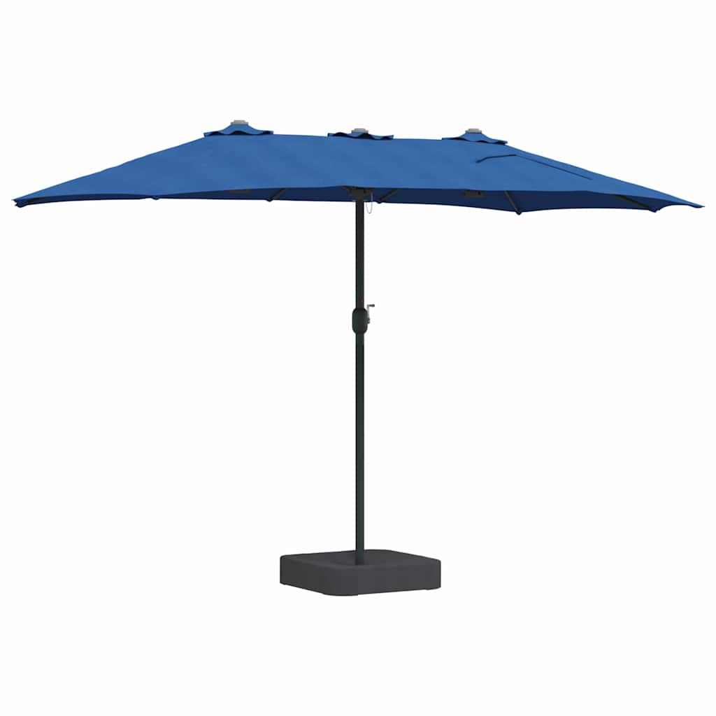 vidaXL Garden Parasol 385 x 209 x 244 cm Polyester and Steel Azurblau 6