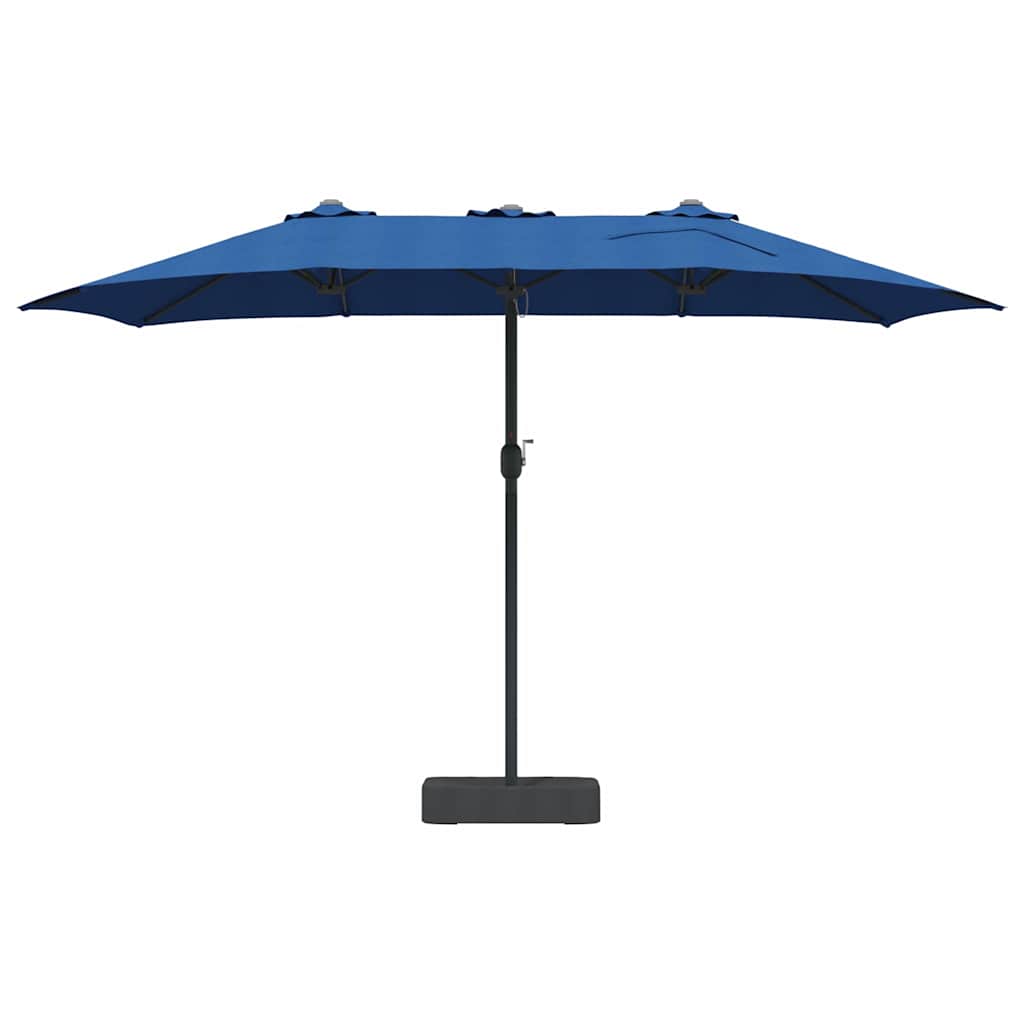 vidaXL Garden Parasol 385 x 209 x 244 cm Polyester and Steel Azurblau 4