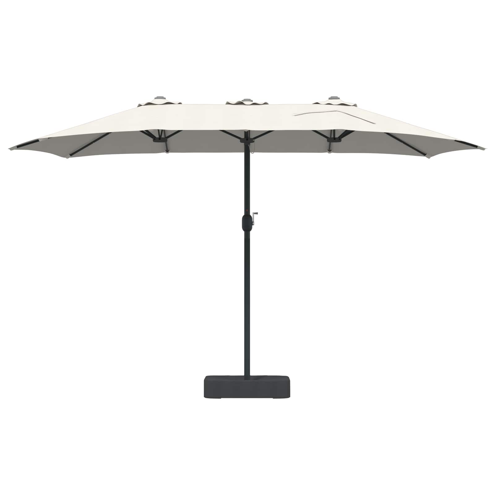 vidaXL Garden Parasol Sand and Anthracite 385 x 209 x 244 cm Polyester 4