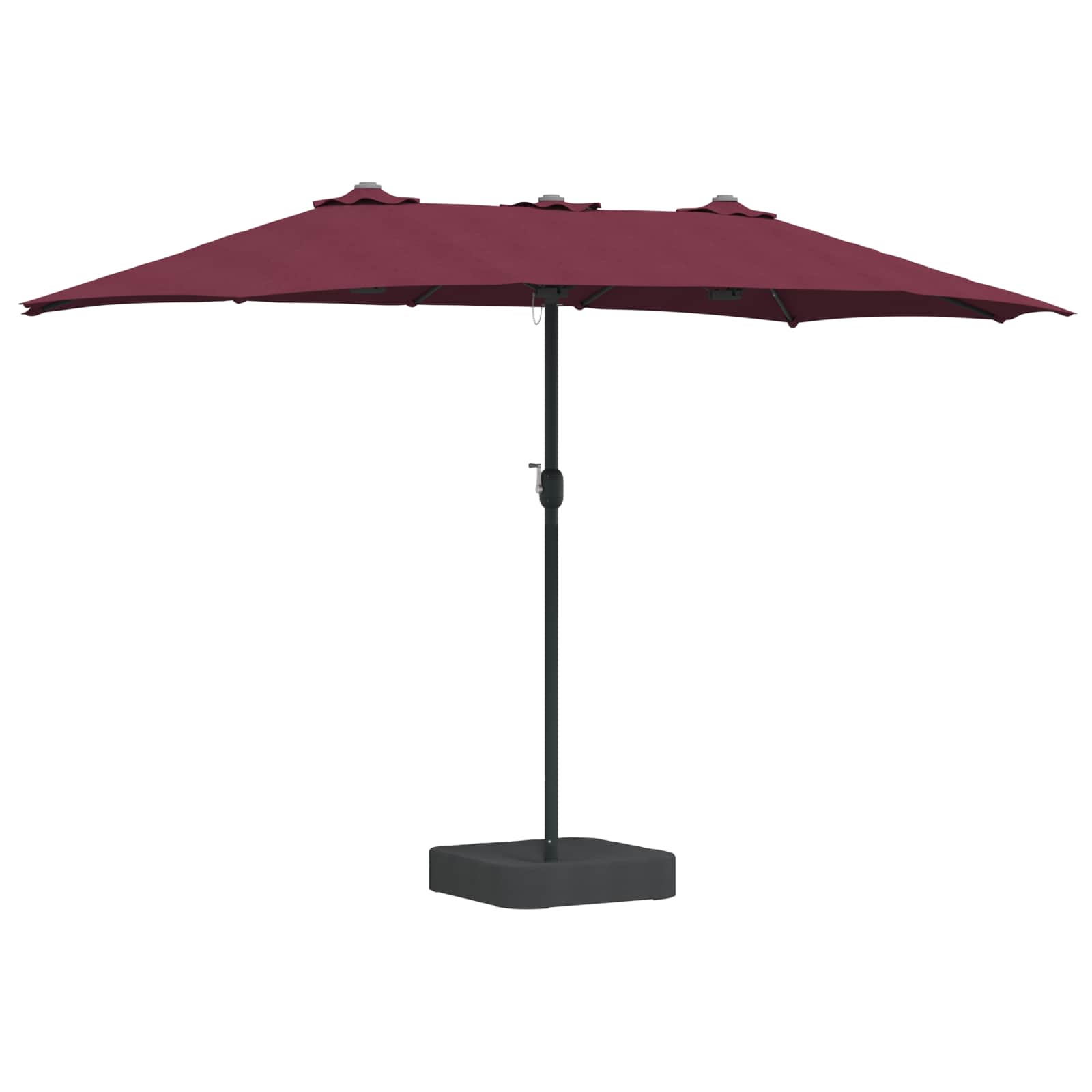vidaXL Garden Parasol Bordeaux Red 385 x 209 x 244 cm Polyester 2