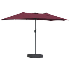 vidaXL Garden Parasol Bordeaux Red 385 x 209 x 244 cm Polyester 6