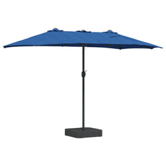 vidaXL Garden Parasol 385 x 209 x 244 cm Polyester Azurblau 6
