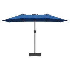 vidaXL Garden Parasol 385 x 209 x 244 cm Polyester Azurblau 4