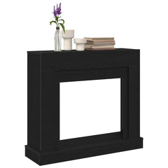 vidaXL Fireplace Surround Black Oak 100x30x87.5 cm Engineered Wood 4