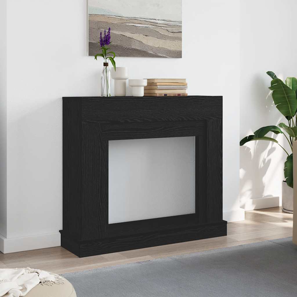 Fireplace Surround Engineered Wood in Black Oak