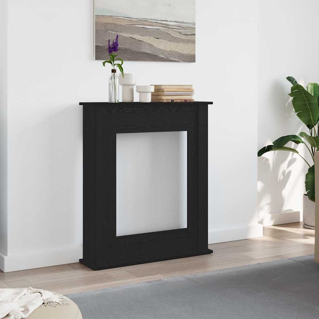 vidaXL Fireplace Surround Black Oak 75x20x87.5 cm Engineered Wood 1