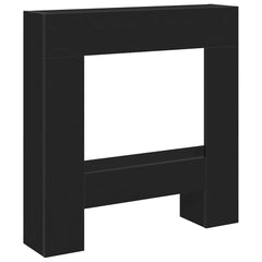 vidaXL Fireplace Surround Black Oak 81x18x82 cm Engineered Wood 2