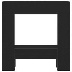 vidaXL Fireplace Surround Black Oak 81x18x82 cm Engineered Wood 5
