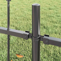 Garden Fence WOERDEN 1.7 x 0.6 m Powder-coated Steel Grey Height 60 cm 340 cm