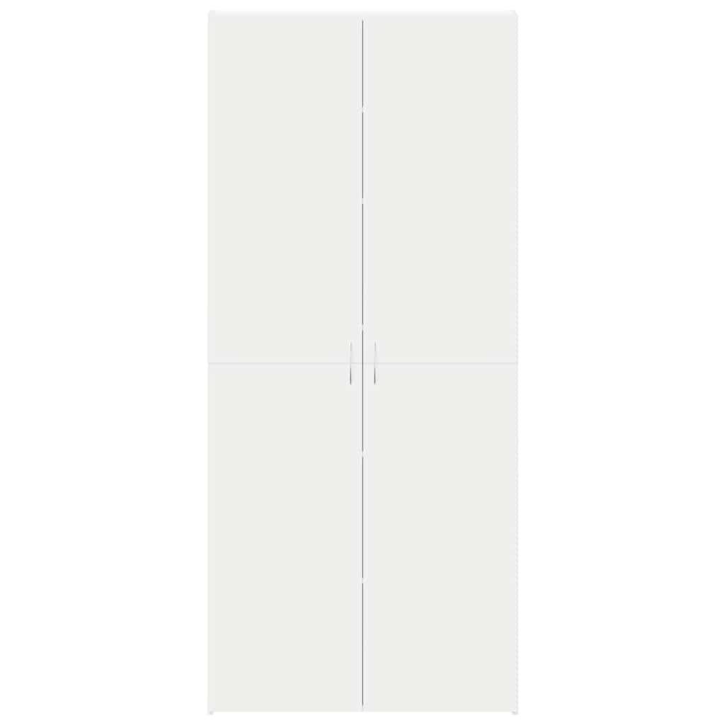 vidaXL Shoe Cabinet 80 x 35.5 x 180 cm Engineered Wood White 6