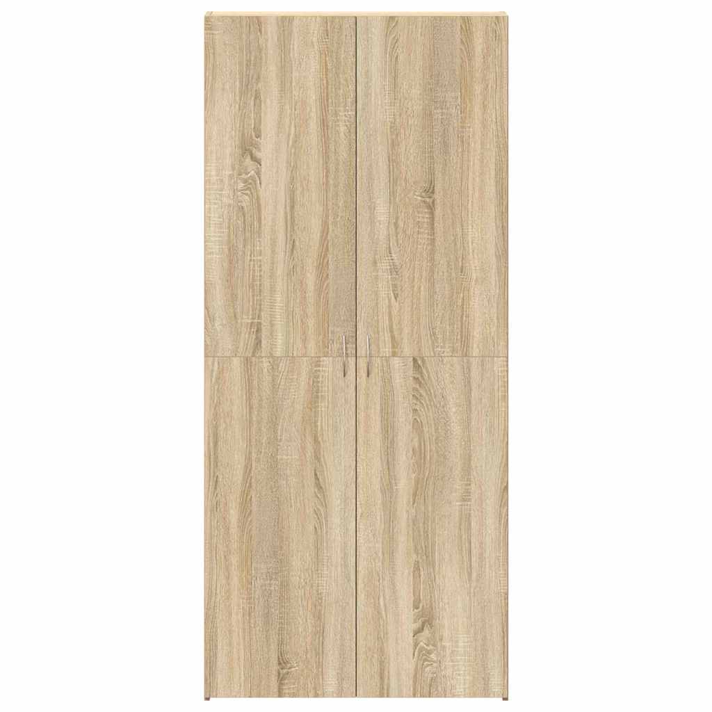 vidaXL Shoe Cabinet 80 x 35.5 x 180 cm Engineered Wood Brown 6