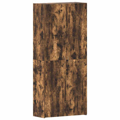 vidaXL Shoe Cabinet 80 x 35.5 x 180 cm Engineered Wood Multicolour 2