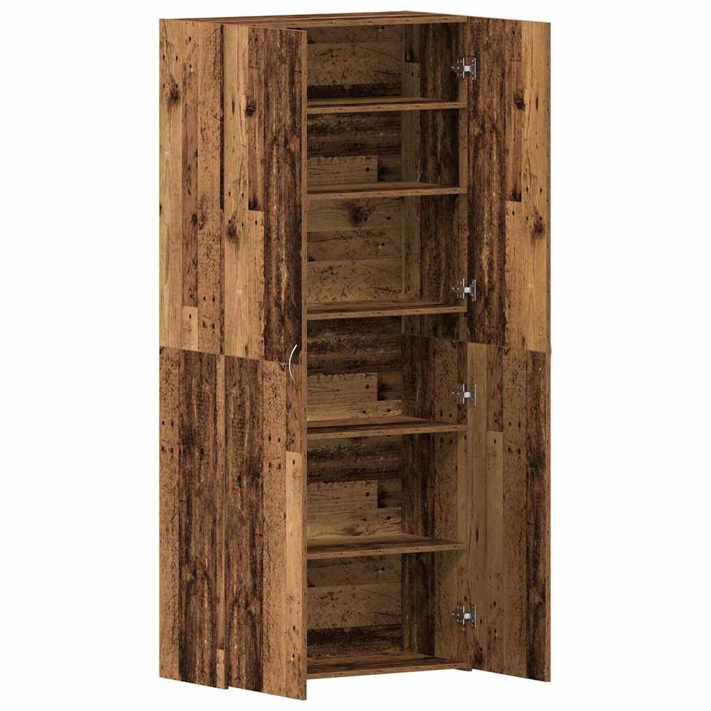 vidaXL Shoe Cabinet 80 x 35.5 x 180 cm Engineered Wood Brown 5