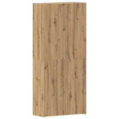 vidaXL Shoe Cabinet 80 x 35.5 x 180 cm Engineered Wood Brown 2