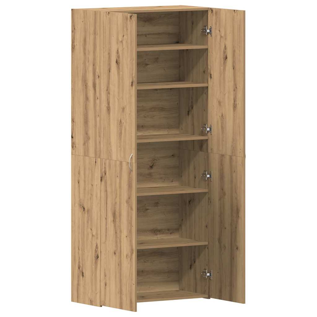 vidaXL Shoe Cabinet 80 x 35.5 x 180 cm Engineered Wood Brown 5