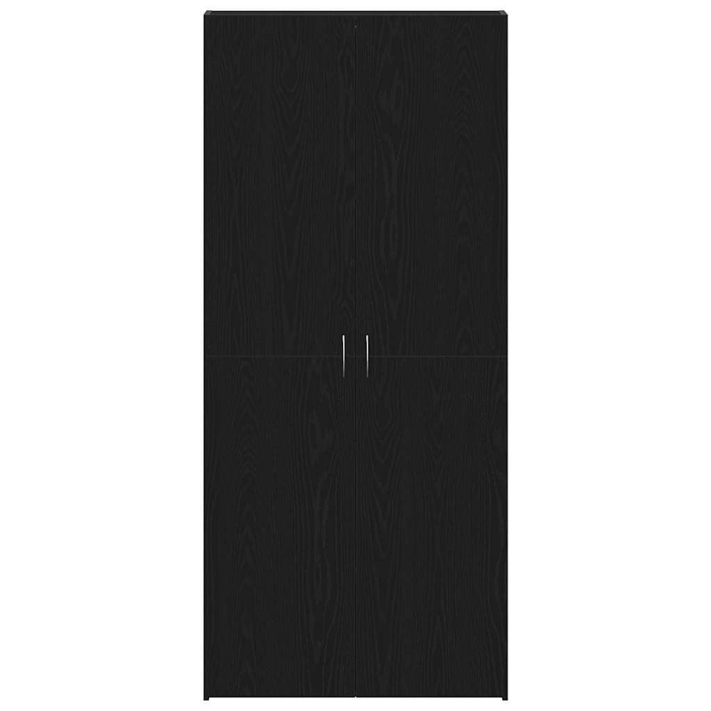 vidaXL Shoe Cabinet 80 x 35.5 x 180 cm Engineered Wood Black 6