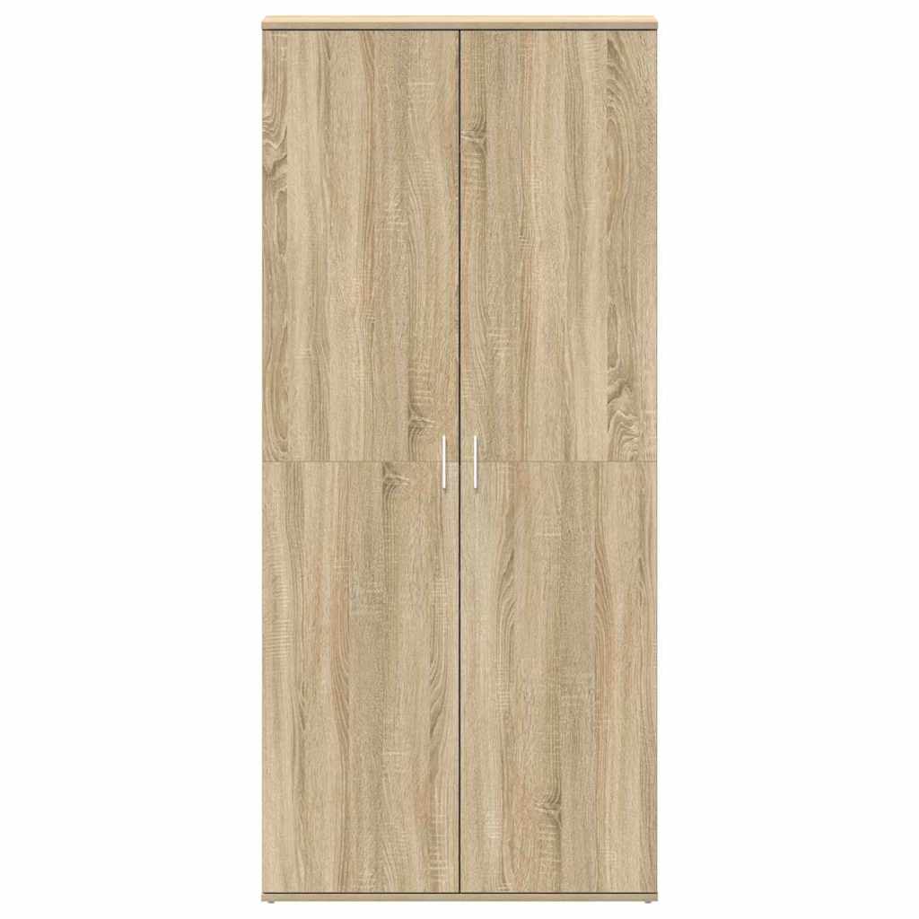 vidaXL Shoe Cabinet 80 x 39 x 178 cm Engineered Wood Sonoma Oak 6