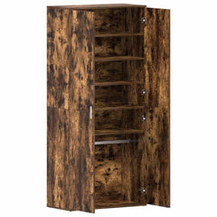 vidaXL Shoe Cabinet 80 x 39 x 178 cm Engineered Wood Smoked Oak 5