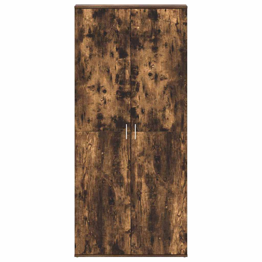 vidaXL Shoe Cabinet 80 x 39 x 178 cm Engineered Wood Smoked Oak 6