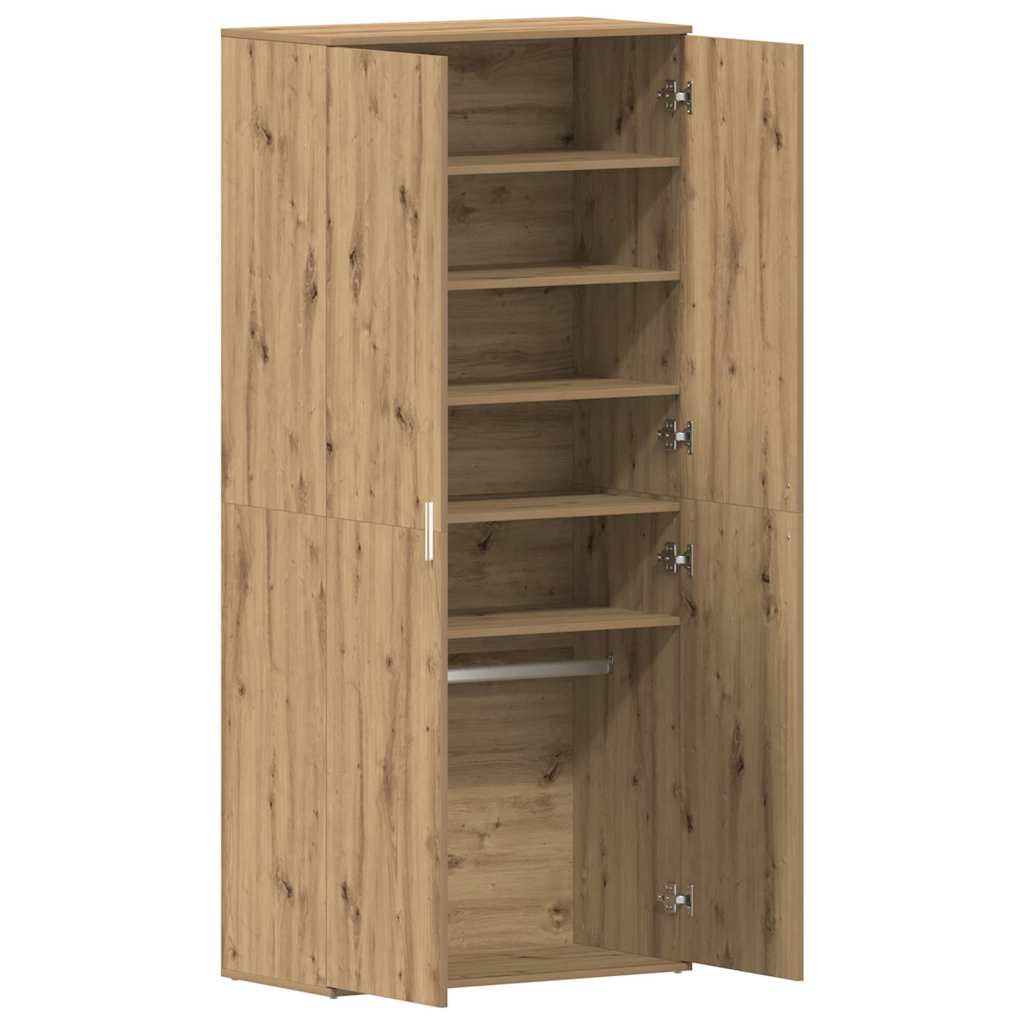 vidaXL Shoe Cabinet 80 x 39 x 178 cm Engineered Wood Artisan Oak 5