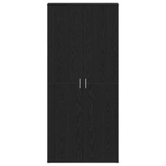 vidaXL Shoe Cabinet 80 x 39 x 178 cm Engineered Wood Black Oak 6