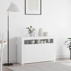 Sideboard 116 x 30 x 75 cm Engineered Wood White