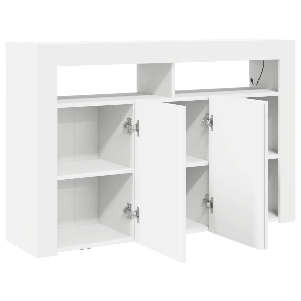 Sideboard 116 x 30 x 75 cm Engineered Wood White