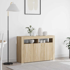 Sideboard 116 x 30 x 75 cm Engineered Wood Sonoma oak