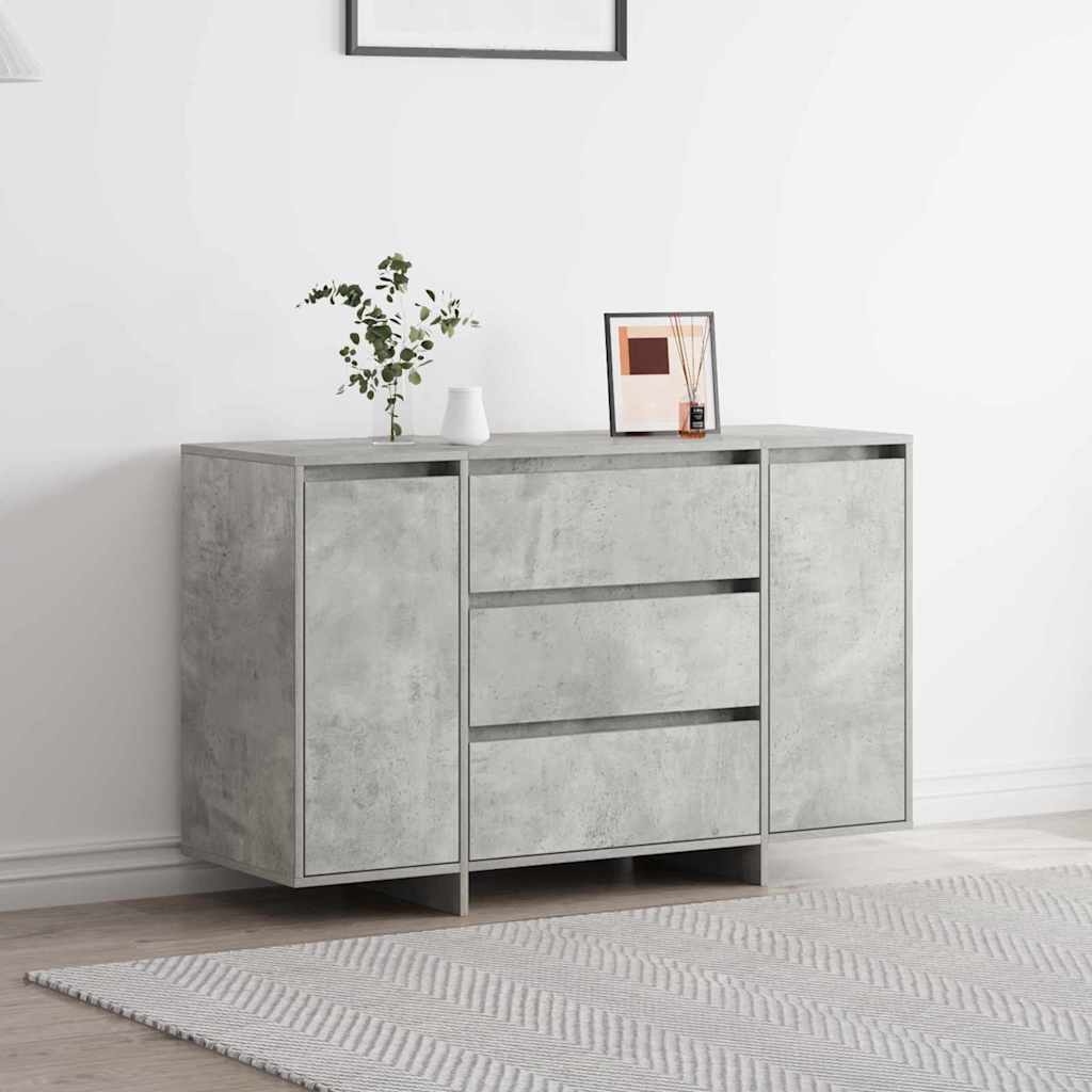 Sideboard 120 x 41 x 75 cm Engineered Wood Concrete grey