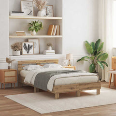 Bed Frame Engineered Wood Artisan Oak 120 x 190 cm