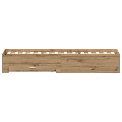 Bed Frame with Drawer Engineered Wood Length 200 cm Artisan Oak 90 cm