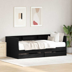 Daybed Drawers without Mattress Black oak
