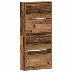 vidaXL Shoe Cabinet 80 x 21 x 163.5 cm Engineered Wood Old Wood 2