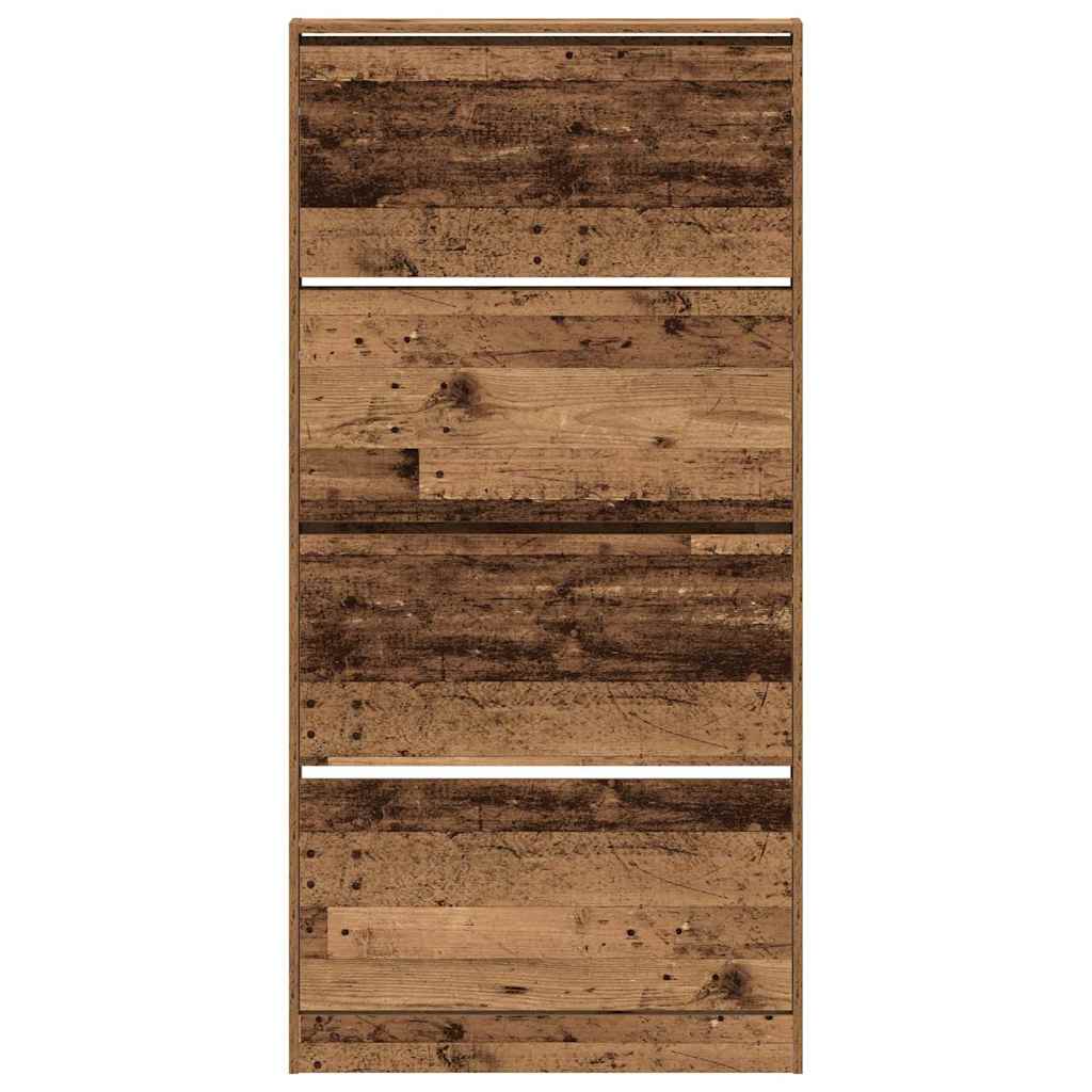 vidaXL Shoe Cabinet 80 x 21 x 163.5 cm Engineered Wood Old Wood 6