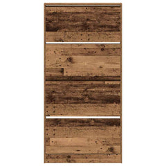 vidaXL Shoe Cabinet 80 x 21 x 163.5 cm Engineered Wood Old Wood 6