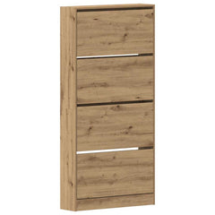 vidaXL Shoe Cabinet 80 x 21 x 163.5 cm Engineered Wood Artisan Oak 2