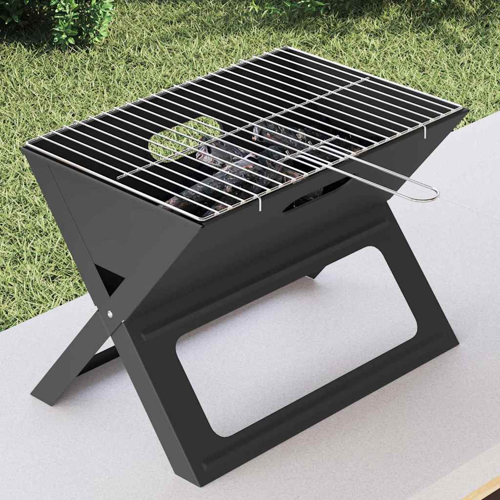 vidaXL Outdoor Grill 46 x 31 x 31 cm Steel Black 4