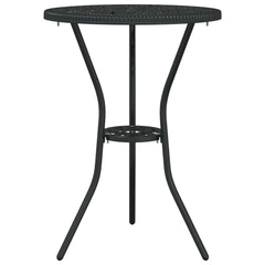 Garden Bistro Set 3 pcs Aluminium Black