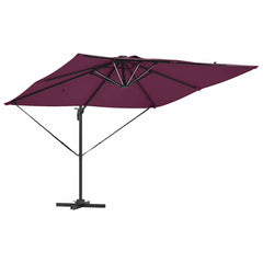 vidaXL Umbrella with LED Strip Lights Bordeaux Red 286 x 284 x 270 cm 5