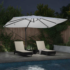 vidaXL Umbrella 352 x 251 x 265 cm Polyester and Aluminium Sand 4