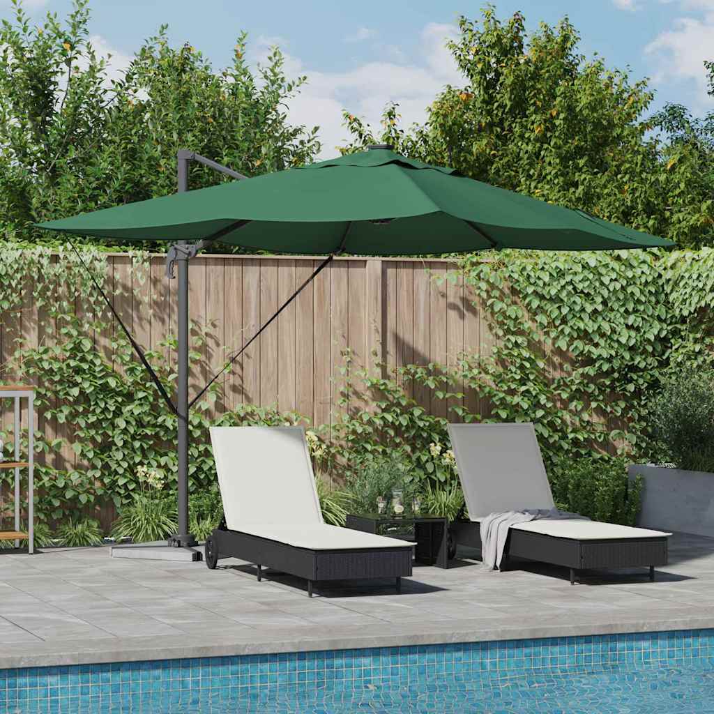 vidaXL Umbrella 352 x 251 x 265 cm Polyester and Aluminium Green 1