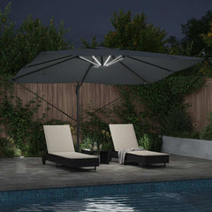 vidaXL Umbrella 352 x 251 x 265 cm Polyester and Aluminium Anthracite 4