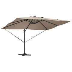 vidaXL Umbrella 352 x 251 x 265 cm Polyester and Aluminium Taupe 5