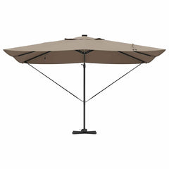 vidaXL Umbrella 352 x 251 x 265 cm Polyester and Aluminium Taupe 6