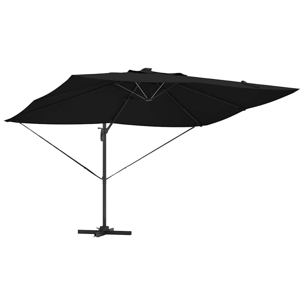 vidaXL Umbrella 352 x 251 x 265 cm Polyester and Aluminium Black 5