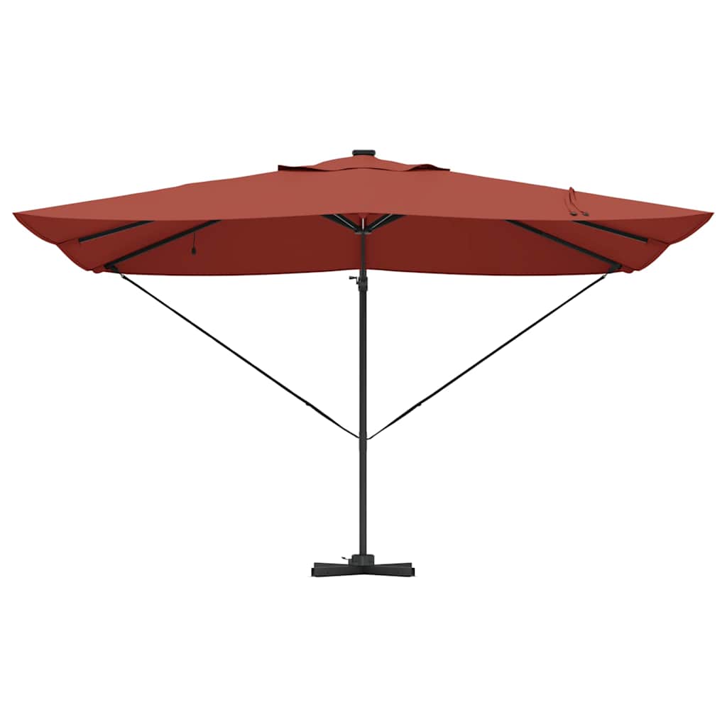 vidaXL Umbrella 352 x 251 x 265 cm Polyester and Aluminium Terracotta 6