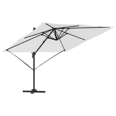 vidaXL Roma Parasol Beige 286 x 284 x 265 cm Aluminium and Polyester 2